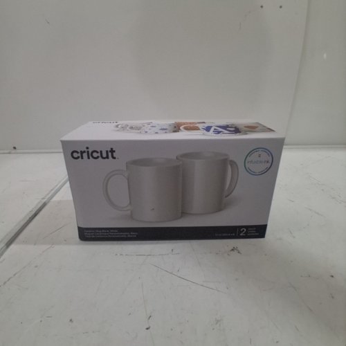 2PK CRICUT BEVELED BLANK CERAMIC MUGS FOR CRICUT MUG PRESS - 12OZ - WHITE image 3