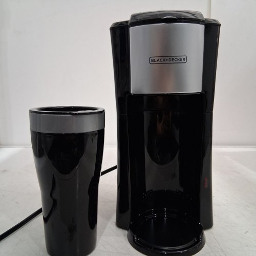 2PC BLACK AND DECKER SINGLE SERVE COFFEE MAKER WITH TRAVEL MUG - 16OZ - BLACK (MODEL: CM618) image 3