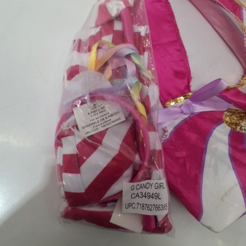 6PC GIRLS GOODMARK CANDY GIRL COSTUME - LARGE (10-12) - ASSORTED COLOURS (STYLE: CA84949M) image 3