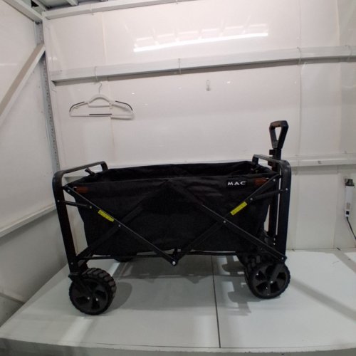 MAC SPORTS FOLDING WAGON WITH BRAKES AND POCKETS - 8.6" X 21.7" X 25" - 350LBS CAP - BLACK (MODEL: 1872234) image 2