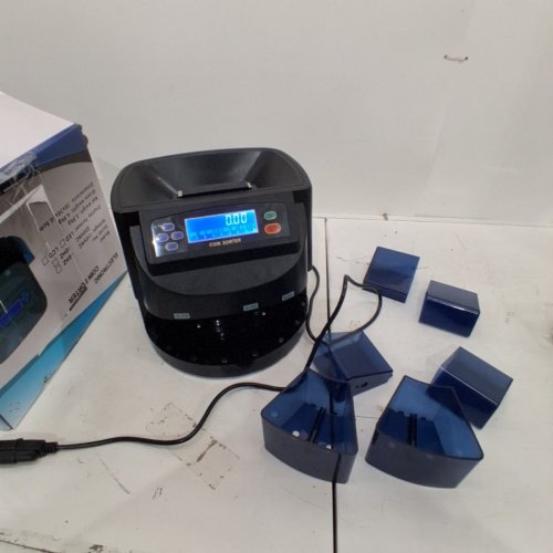XINDABILL PROFESSIONAL DIGITAL AUTOMATIC COIN SORTER & ROLLER - 500 COIN CAPACITY/150 COINS PER MINUTE - BLACK (MODEL: XD-9005) image 3