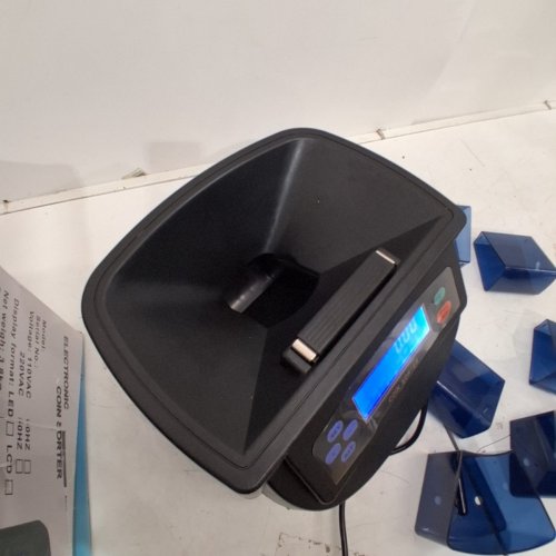 XINDABILL PROFESSIONAL DIGITAL AUTOMATIC COIN SORTER & ROLLER - 500 COIN CAPACITY/150 COINS PER MINUTE - BLACK (MODEL: XD-9005) image 5