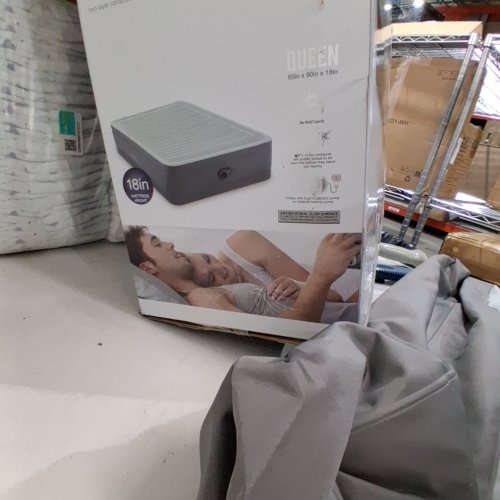 INTEX PREMAIRE 1 AIR MATTRESS - FIBER-TECH CONSTRUCTION - QUEEN - 18" HEIGHT - GREY (MODEL: ‎64903ED) image 6