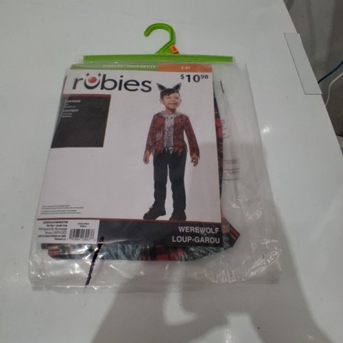 2PC TODDLER RUBIES WEREWOLF COSTUME - 3-4T - RED/BLACK/GREY (STYLE: 1002834) image 2