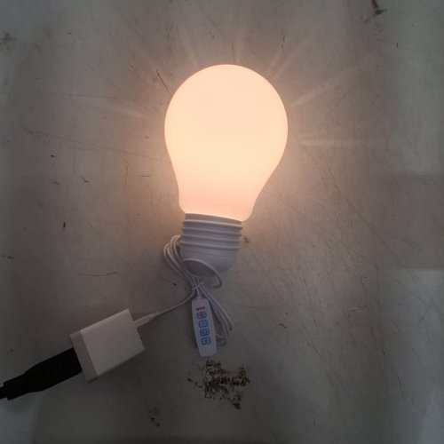 PLUG-IN HALF-BULB LAMP WITH CORDED CONTROL - WHITE image 2
