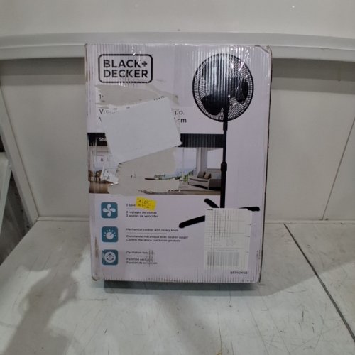 BLACK & DECKER OSCILLATING PEDESTAL FAN WITH 3 SPEED - 16" - BLACK (MODEL: BFP16MXB) image 8