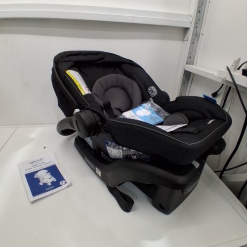 GRACO SNUGRIDE 35 LITE LX INFANT CAR SEAT - 4-35LBS CAPACITY - GOTHAM FASHION BLACK/GREY (MODEL: 2143034) image 3