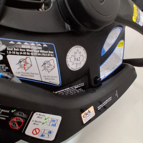 GRACO SNUGRIDE 35 LITE LX INFANT CAR SEAT - 4-35LBS CAPACITY - GOTHAM FASHION BLACK/GREY (MODEL: 2143034) image 5