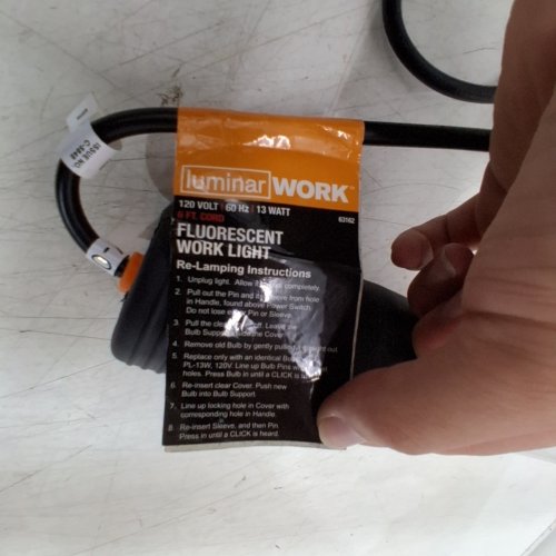 LAMINAR WORK FLUORESCENT WORK LIGHT - 120V - BLACK / ORANGE (MODEL: 63162) image 3