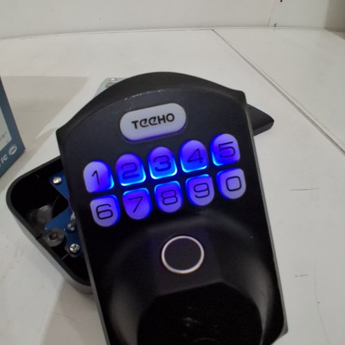 TEEHO KEYLESS DIGITAL KEYPAD AND FINGERPRINT DEADBOLT LOCK - BLACK (MODEL: TE002) image 2