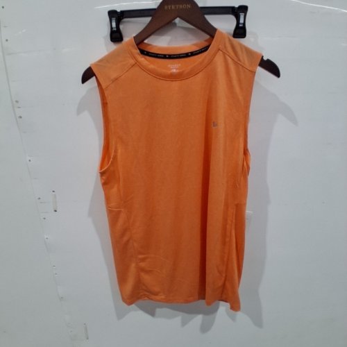 MEN'S GRID MESH MUSCLE TANK - SMALL - ORANGE image 2
