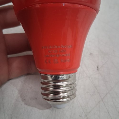 NON-DIMMABLE RED-LIGHT BULB FOR BLOCKING BLUE LIGHT - A19 - E26 - AC100-240V - RED image 2