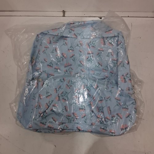 FLORAL PRINT BACKPACK - LIGHT BLUE image 5
