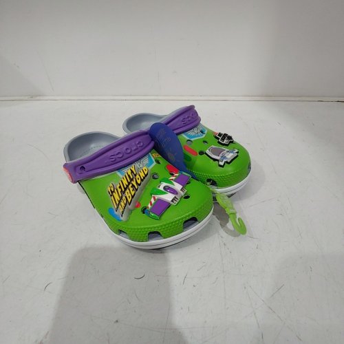 BOYS' CROCS TOY STORY BUZZ LIGHTYEAR CLASSIC CLOGS - GREEN / PURPLE image 4