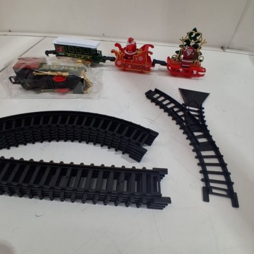14PC NIRRN CHRISTMAS TRAIN SET WITH SOUND AND LIGHTS - MULTICOLOUR image 3