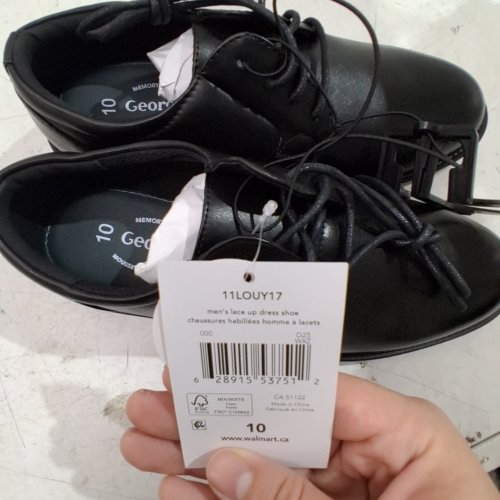 MEN'S GEORGE LACE-UP DRESS SHOES - SIZE 10 - BLACK (STYLE: 11LOUY17) image 2