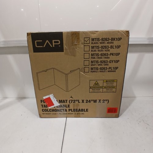 CAP BARBELL ALL PURPOSE FOLDING ANTI TEAR EXERCISE MAT - 71" X 24" X 2" - BLACK (MODEL: MTIS-9262BK) image 5