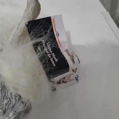 WAY TO CELEBRATE ADULT UNISEX LLAMA MASK - OSFM - WHITE image 3