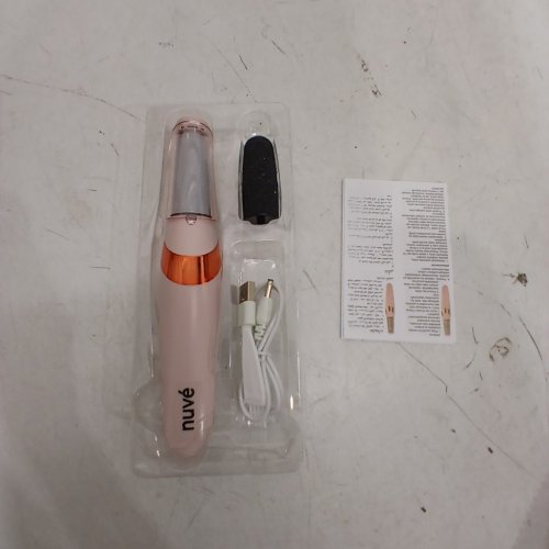 NUVE USB RECHARGEABLE ELECTRONIC FOOT GRINDER - 2 HEADS- PINK / ROSE GOLD image 3