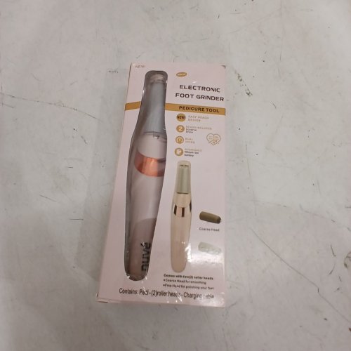 NUVE USB RECHARGEABLE ELECTRONIC FOOT GRINDER - 2 HEADS- PINK / ROSE GOLD image 4