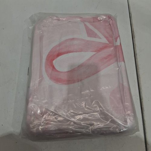 7PCS EROSEBRIDAL INITIAL BOW BEDDING SET - FULL - PINK/WHITE (STYLE: INITIAL M) image 4