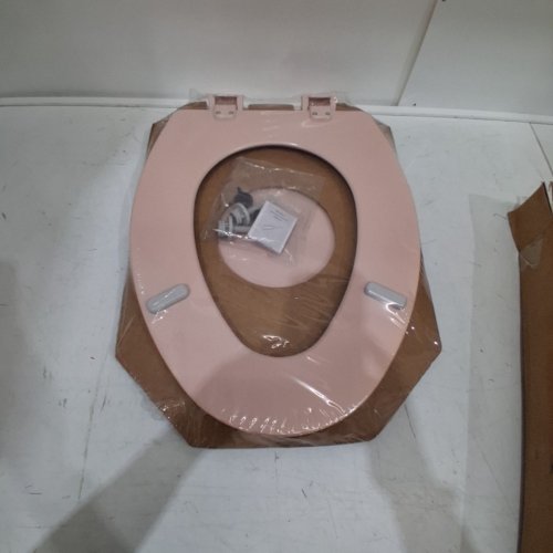 BEMIS ELONGATED ENAMELED WOOD TOILET SEAT WITH EASY CLEAN - VENETIAN PINK (MODEL: 1500EC 063) image 3