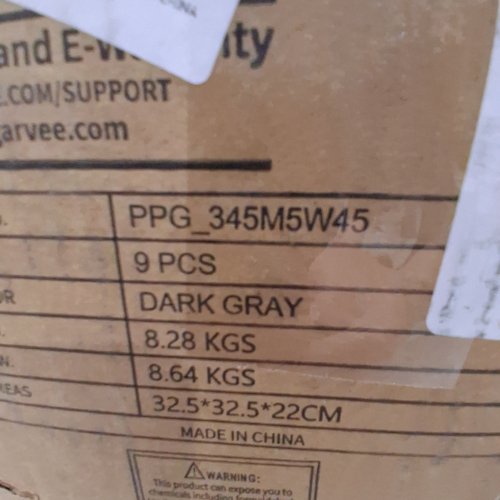 9PC GARVEE INTERLOCKING DECK TILES - 12" X 12" - DARK GRAY (MODEL: PPG_345M5W45) image 2