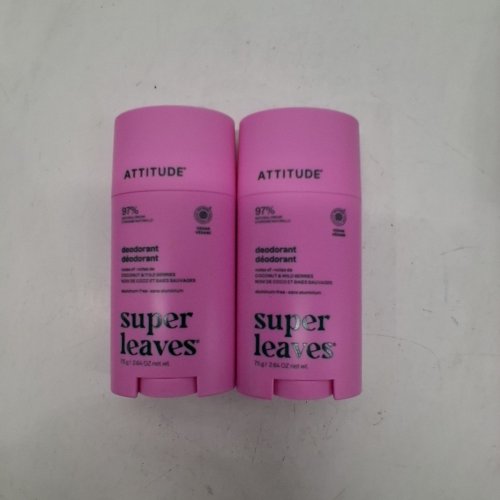 2 ATTITUDE SUPER LEAVES COCONUT & WILD BERRIES DEODORANT - 75 G EACH image 3