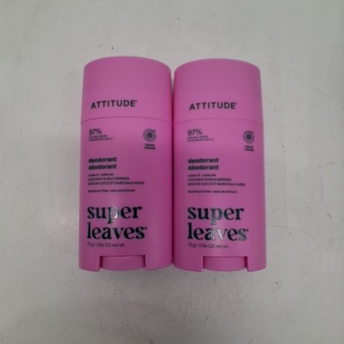2 ATTITUDE SUPER LEAVES COCONUT & WILD BERRIES DEODORANT - 75 G EACH image 4