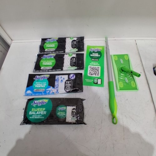 SWIFFER HAIR MAGNET DELUXE MOPPING KIT WITH DRY & WET CLOTHS - GREEN (MODEL: P_11863) image 2