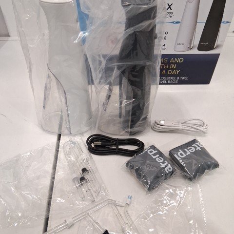 2PK WATERPIK CORDLESS ENHANCE WATER FLOSSER COMBO PACK - BLACK/WHITE image 4