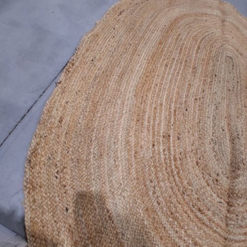 CRAFT TRADE NATURAL JUTE AREA RUG BOHO REVERSIBLE SISAL OVAL RUG - 5FT X 7FT - NATURAL JUTE image 3
