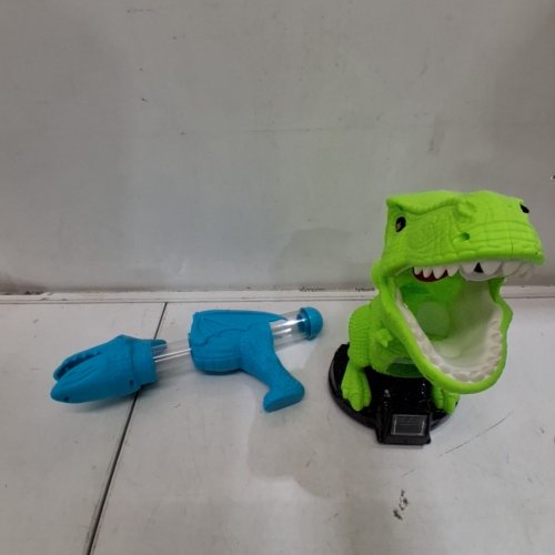 JUKUDAHU MOVEABLE DINOSAUR SHOOTING TOY - GREEN / BLUE image 3