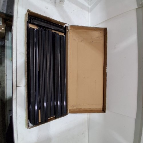YAHEETECH 5-TIER METAL RACK STORAGE SHELF WITH MDF SHELVES - 27.6" X 11.8" X 59" - BLACK/BROWN (MODEL: 593524) image 2