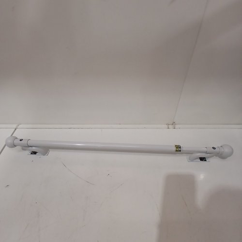 ZENNA HOME MAYTEX EASY INSTALL WINDOW DRAPERY CURTAIN ROD WITH BALL FINIAL - 18" - 48" - WHITE image 2