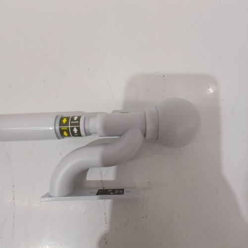 ZENNA HOME MAYTEX EASY INSTALL WINDOW DRAPERY CURTAIN ROD WITH BALL FINIAL - 18" - 48" - WHITE image 3