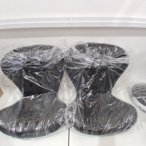 2PK HEIGHT ADJUSTABLE & SWIVEL COUNTER BAR STOOL WITH LEATHER PADDED SEAT & BACK FOOTREST - BLACK (MODEL: BS-19) image 4