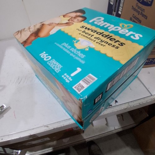 160PK PAMPERS SWADDLERS BEST DRYNESS DISPOSABLE DIAPERS - SIZE 1 (8-14LB) image 2