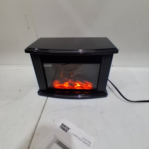 DONYER POWER MINI ELECTRIC FIREPLACE TABLETOP PORTABLE HEATER, 1500W, 14" - BLACK METAL FRAME (MODEL: FEJ16A) image 2