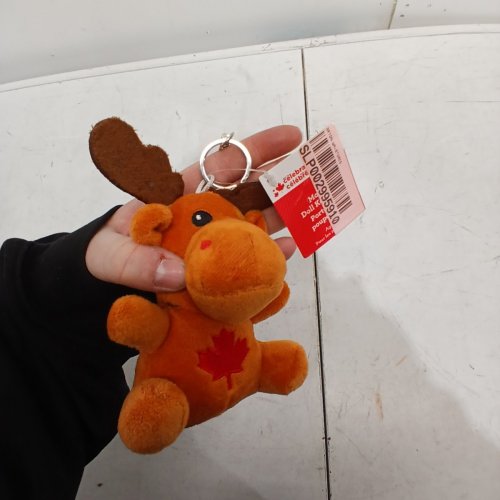 WAY TO CELEBRATE MOOSE DOLL KEYCHAIN - ORANGE / BROWN (MODEL: KQ-454428) image 5