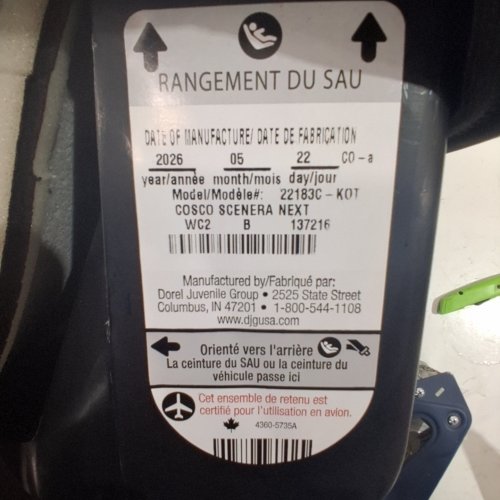 COSCO SCENERA NEXT CONVERTIBLE CAR SEAT - BLACKOUT (MODEL: 22183C-KOT) image 2