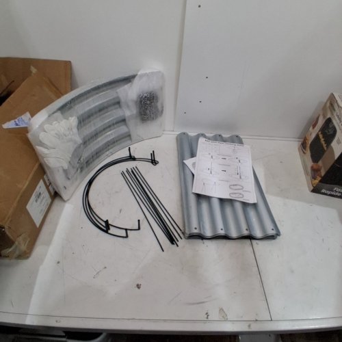 2PK KINI MOX RAISED GALVANIZED GARDEN BEDS WITH PLANT STANDS - 6FT X 3FT X 1FT - SILVER image 2
