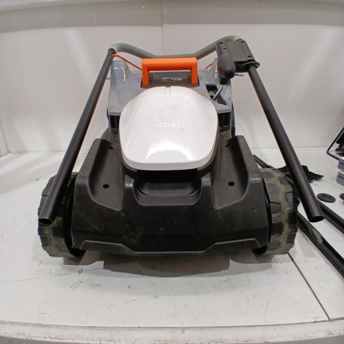 LITHELI LIGHTWEIGHT CORDLESS ELECTRIC LAWN MOWER WITH 6-POSITION HEIGHT ADJUSTMENT - 20V - 16" - WHITE/ORANGE/BLACK (MODEL: U20LM00-0A210) image 7