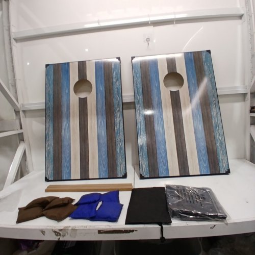 PENNPLIY CORNHOLE BOARD SET WITH 8 BEAN BAGS - REGULATION SIZE 3FT X 2FT - MULTI-COLOR (MODEL: ‎CA-CH56) image 2