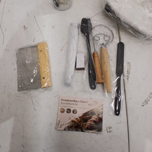 BREAD PROOFING SOURDOUGH STARTER TOOL KIT DATE FEEDING BAND, CLOTH COVER & MORE - 10" - NEUTRAL image 4