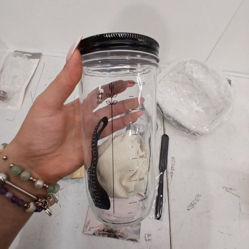 BREAD PROOFING SOURDOUGH STARTER TOOL KIT DATE FEEDING BAND, CLOTH COVER & MORE - 10" - NEUTRAL image 5
