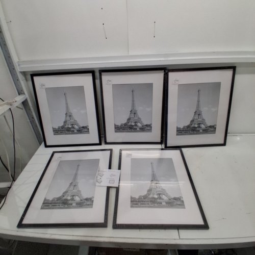 5PK UPSIMPLES MATTED PICTURE FRAME FOR INDOOR HOME AND OFFICE DÉCOR - 16" X 20" WITHOUT MAT & 11" X 14" WITH MAT - BLACK/WHITE (MODEL: CH-UP12082) image 2