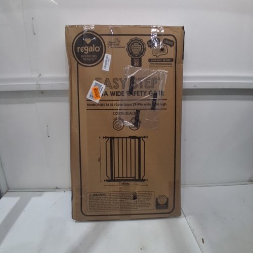 REGALO EASY STEP EXTRA WIDE SAFETY GATE - 29-49"X 30" - BLACK (MODEL:1164 EB DS) image 3