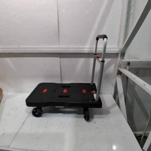 KATSUYOKU HEAVY DUTY PLATFORM FOLDABLE PORTABLE HAND TRUCK TROLLY AND PUSHCART - 330 LBS MAXIMUM - BLACK/RED (MODEL: ‎SL150-009) image 2