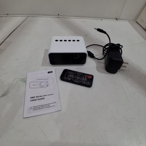 PORTABLE LED MINI PROJECTOR WITH REMOTE - 1080P - WHITE/BLACK image 3